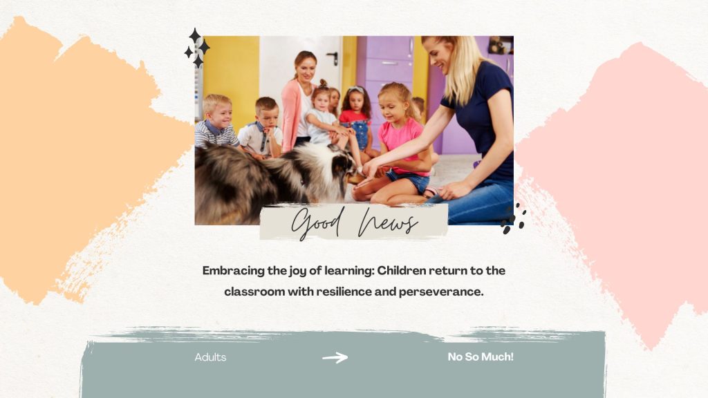 Embracing the joy of learning: Children return to the classroom, armed with resilience and the spirit of perseverance.